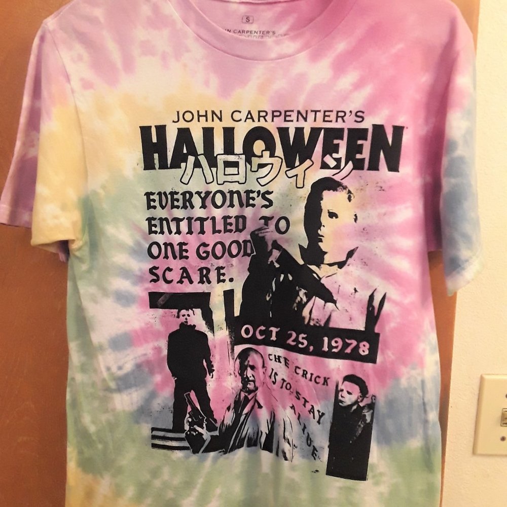 Retired John Carpenter's Halloween Tie Dye Graphic T Shirt From Hot Topic